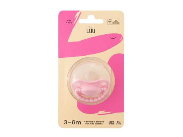 Luu Kids A Boo Smoczek pink 3-6 miesięcy interakcje ulotka smoczek - 1 szt.