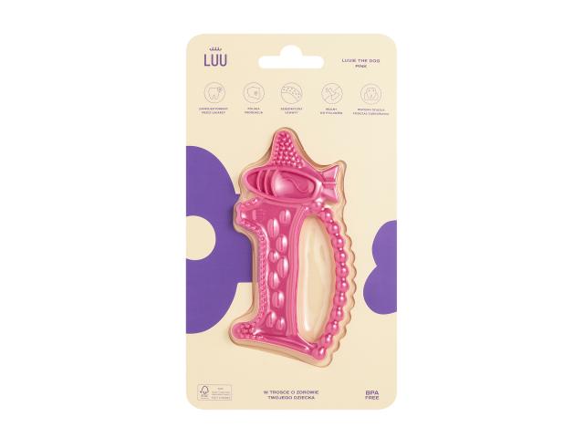 Luu Kids Gryzak dla dzieci pink luuie the dog interakcje ulotka gryzak - 1 szt.