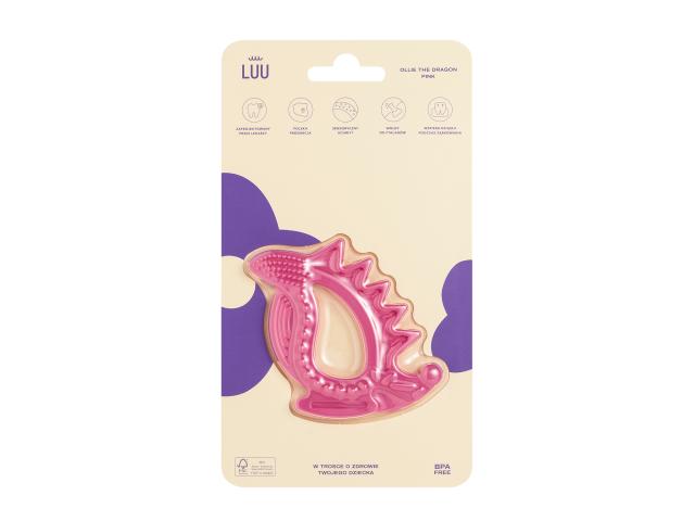 Luu Kids Gryzak dla dzieci pink ollie the dragon interakcje ulotka gryzak - 1 szt.