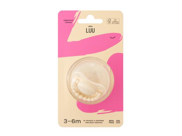 Luu Smoczek american cream 3-6 miesięcy interakcje ulotka smoczek  1 szt.