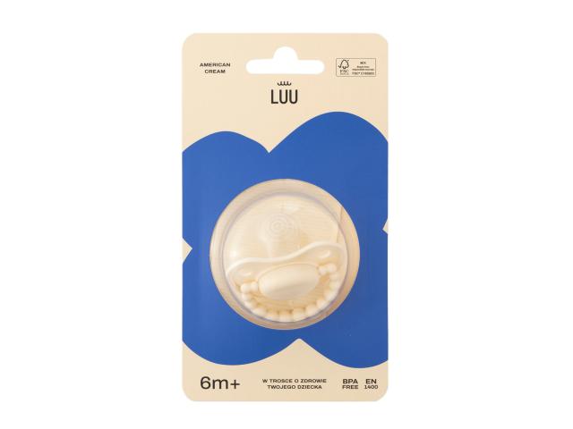 Luu Smoczek american cream 6 m+ interakcje ulotka smoczek - 1 szt.