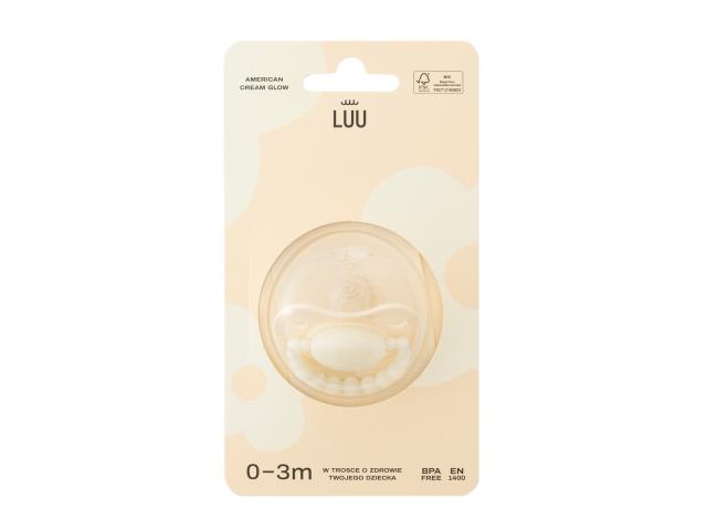 Luu Smoczek american cream glow 0-3 miesięcy interakcje ulotka smoczek - 1 szt.