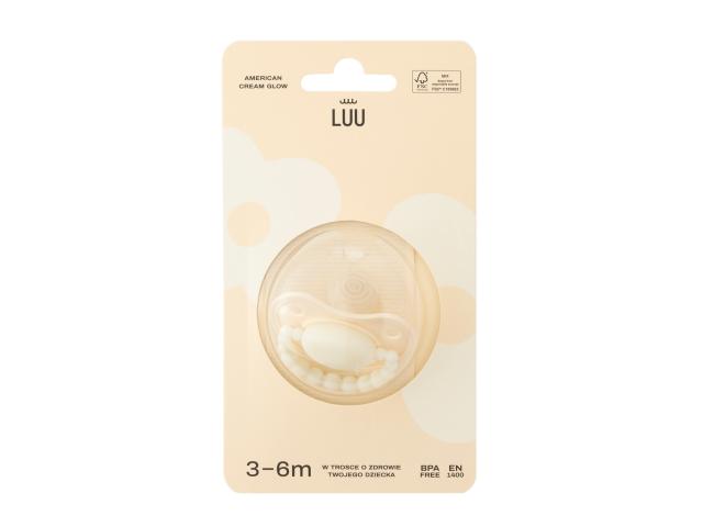 Luu Smoczek american cream glow 3-6 miesięcy interakcje ulotka smoczek - 1 szt.