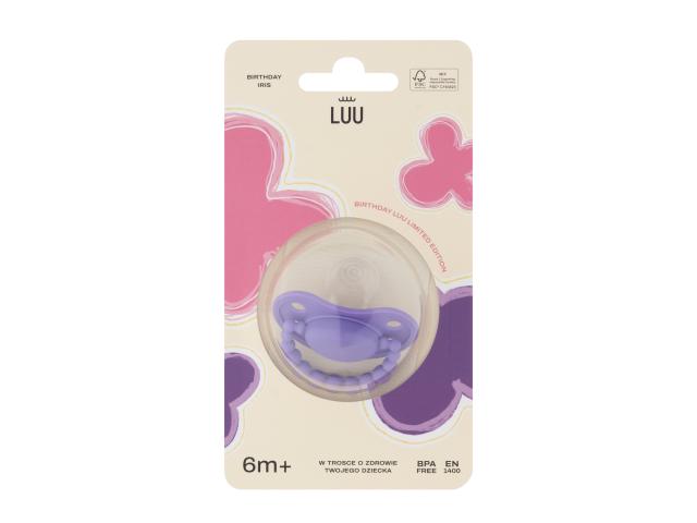 Luu Smoczek birthday iris 6 m+ interakcje ulotka smoczek - 1 szt.
