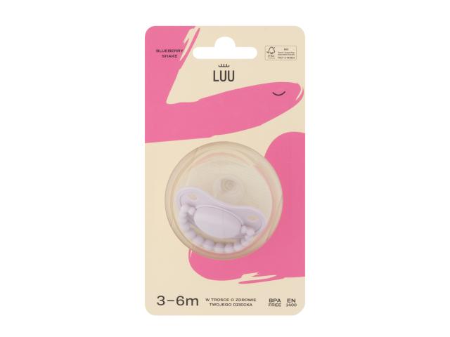 Luu Smoczek blueberry shake 3-6 miesięcy interakcje ulotka smoczek - 1 szt.