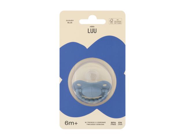 Luu Smoczek cloudy bluey 6 m+ interakcje ulotka smoczek - 1 szt.