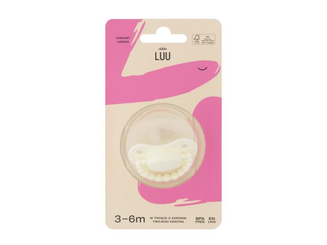 Luu Smoczek creamy lemon 3-6 miesięcy interakcje ulotka smoczek - 1 szt.