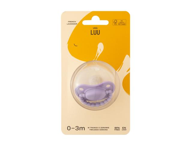 Luu Smoczek french lavender 0-3 miesięcy interakcje ulotka smoczek - 1 szt.