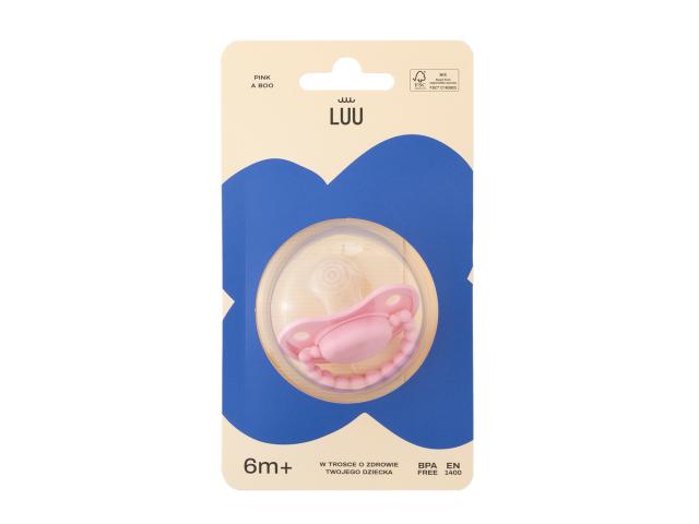 Luu Smoczek pink a boo 6 m+ interakcje ulotka smoczek - 1 szt.