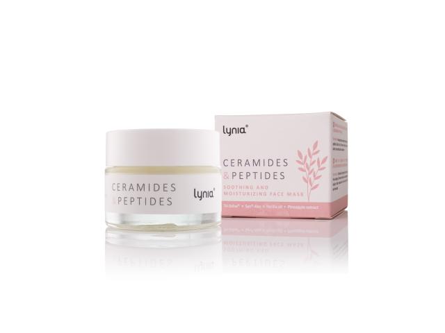 Lynia Pro Maska do twarzy nawilżająco-łagodząca z ceramidami i peptydami interakcje ulotka krem - 50 ml