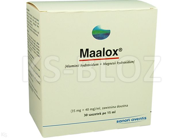 Maalox interakcje ulotka zawiesina doustna (35mg+40mg)/ml 30 sasz. po 15 ml