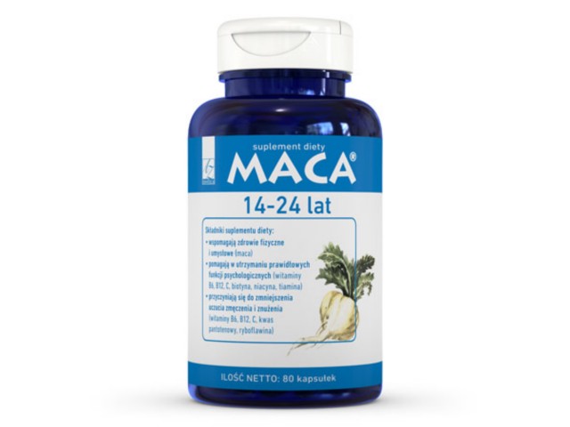 Maca 14-24 lat interakcje ulotka kapsułki  80 kaps.