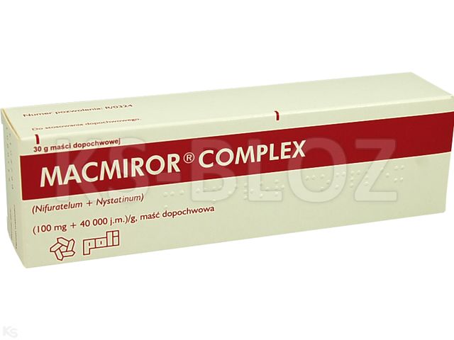 Macmiror Complex interakcje ulotka maść dopochwowa (100mg+40000j.m.)/g 30 g