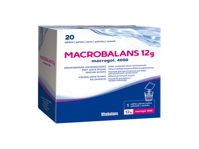 Macrobalans interakcje ulotka proszek do sporządzania roztworu doustnego - 20 sasz. po 12 g