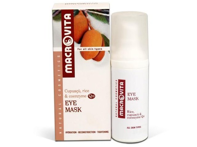 MACROVITA EYE MASK z bio-ryżem, cupuaçu i Q10 - rewitalizująca do pielęgnacji skóry oczu interakcje ulotka  - 30 ml