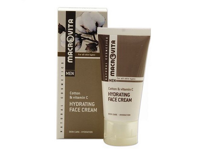 MACROVITA HYDRATING FACE CREAM FOR MEN z bawełną i wit.C nawilżający do twarzy dla mężczyzn interakcje ulotka   50 ml