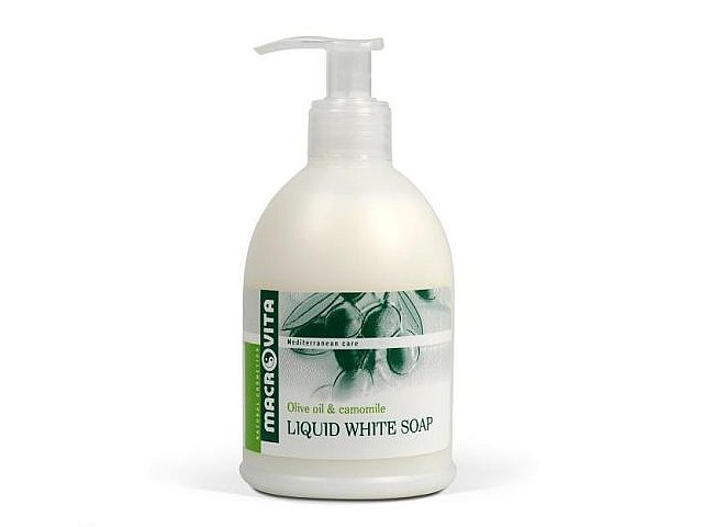 MACROVITA LIQUID WHITE SOAP z bio-oliwą z oliwek i bio-rumiankiem - białe mydło w płynie interakcje ulotka mydło płynne - 300 ml