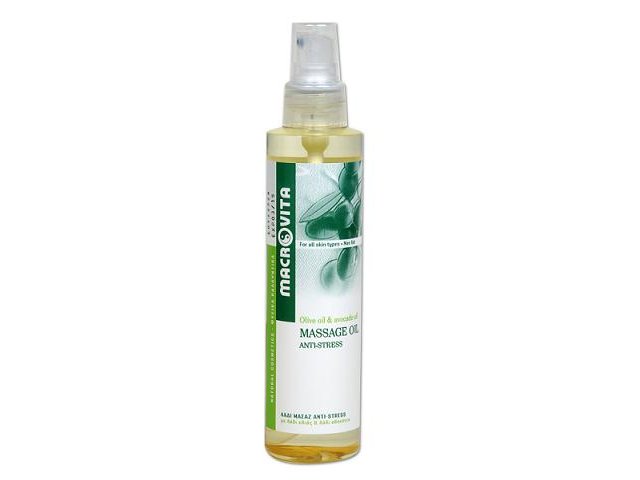 MACROVITA MASSAGE OIL ANTI-STRESS z bio-oliwą z oliwek i bio-olejkiem z awokado - relaks. interakcje ulotka olejek - 170 ml