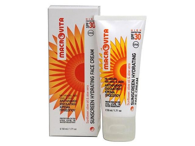 MACROVITA SUNSCREEN HYDRATING FACE CREAM SPF30 nawilżający do twarzy z filtrem do opal. interakcje ulotka krem - 50 ml