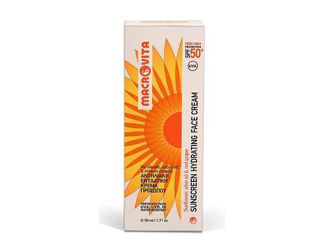 MACROVITA SUNSCREEN HYDRATING FACE CREAM SPF50+ nawilżający z filtrem do opal. interakcje ulotka krem - 50 ml