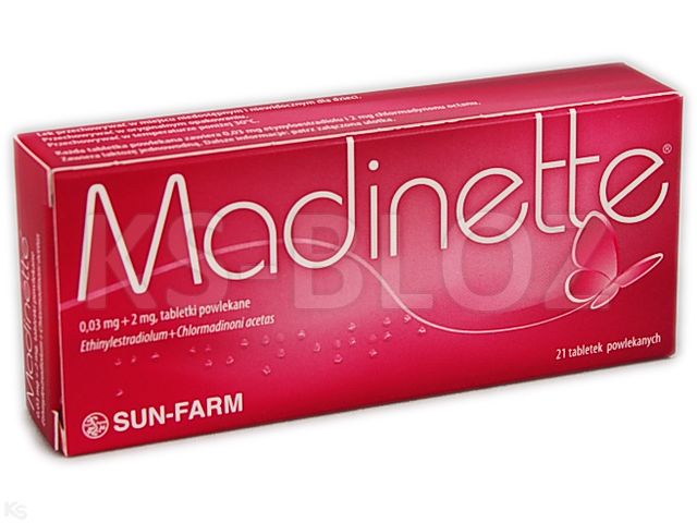 Madinette interakcje ulotka tabletki powlekane 30mcg+2mg 21 tabl.