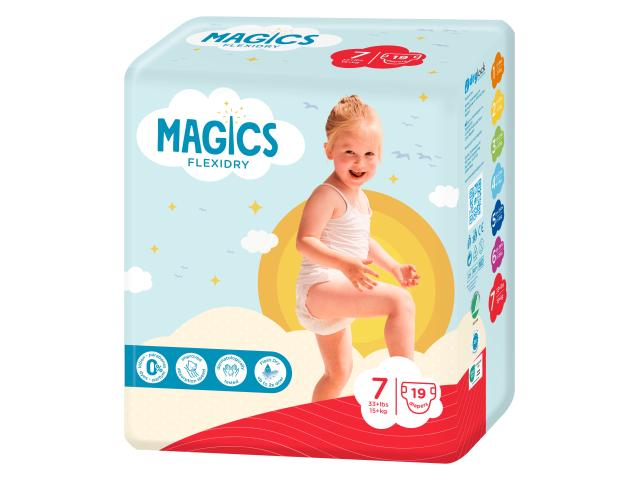 Magics Flexidry Pieluchy XXL 7 (15+ kg) interakcje ulotka pielucha - 19 szt.