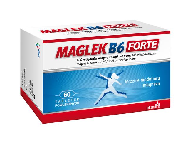 Maglek B6 Forte interakcje ulotka tabletki powlekane 100mg+10mg 60 tabl.