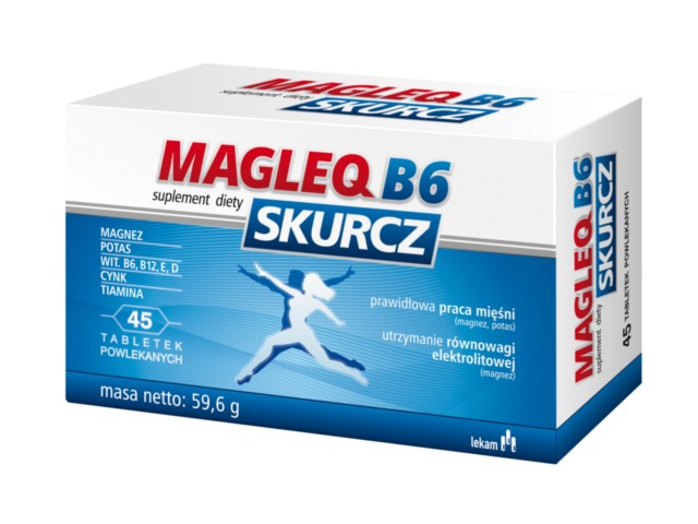 Magleq B6 Skurcz interakcje ulotka tabletki powlekane  45 tabl.
