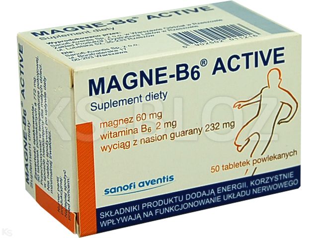 Magne B6 Active interakcje ulotka tabletki  50 tabl. (blist.)