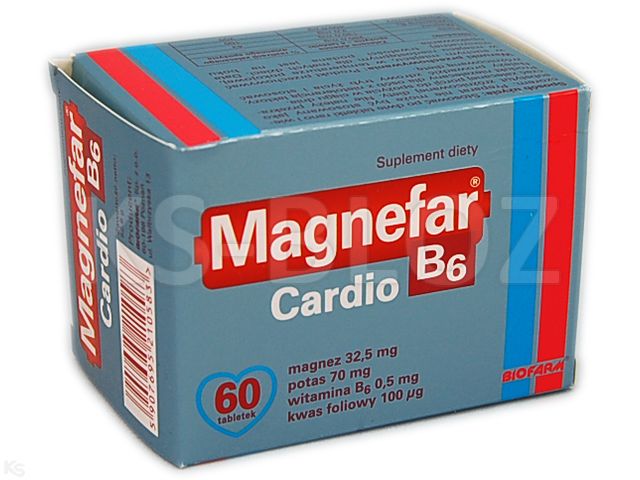 Magnefar B6 Cardio interakcje ulotka tabletki  60 tabl.