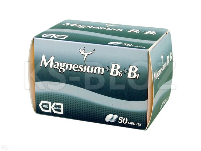 Magnesium + B6+B1 interakcje ulotka tabletki  50 tabl.
