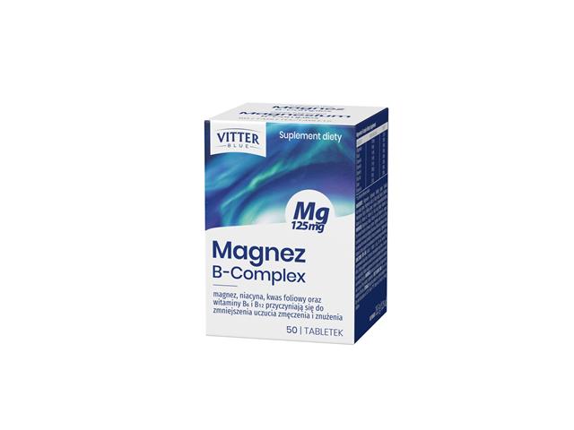 Magnez B-Complex Vitter Blue interakcje ulotka tabletki - 50 tabl.