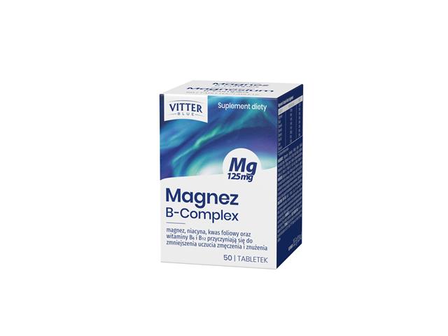 Magnez B-Complex Vitter Blue interakcje ulotka tabletki  50 tabl.