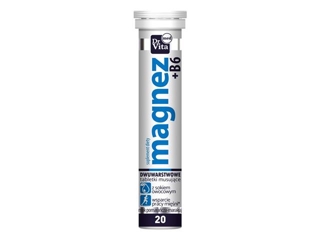 Magnez + B6 interakcje ulotka tabletki musujące - 20 tabl.
