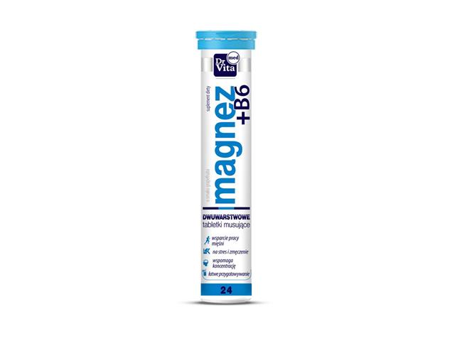 Magnez + B6 interakcje ulotka tabletki musujące - 24 tabl.