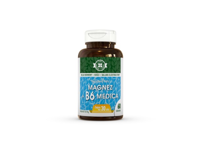 Magnez + B6 Medica interakcje ulotka tabletki - 60 tabl.