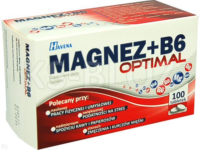 Magnez + B6 Optimal interakcje ulotka tabletki  100 tabl.