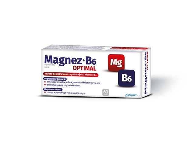 Magnez + B6 Optimal interakcje ulotka tabletki  60 tabl. (6 blist. po 10 tabl.)