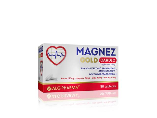 Magnez Gold Cardio interakcje ulotka tabletki  50 tabl.