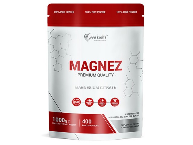 Magnez Magnesium Citrate interakcje ulotka proszek  1 kg