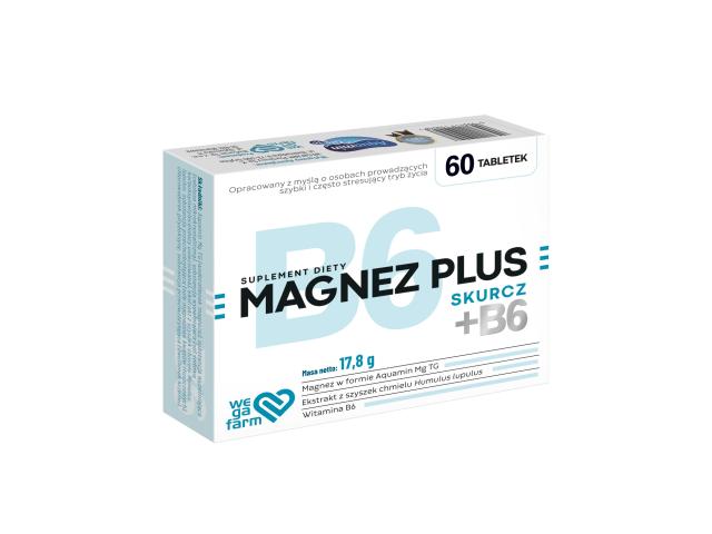 Magnez Plus + B6 Skurcz interakcje ulotka tabletki  60 tabl.