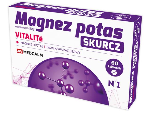 Magnez Potas Skurcz Vitalite interakcje ulotka tabletki powlekane  60 tabl.