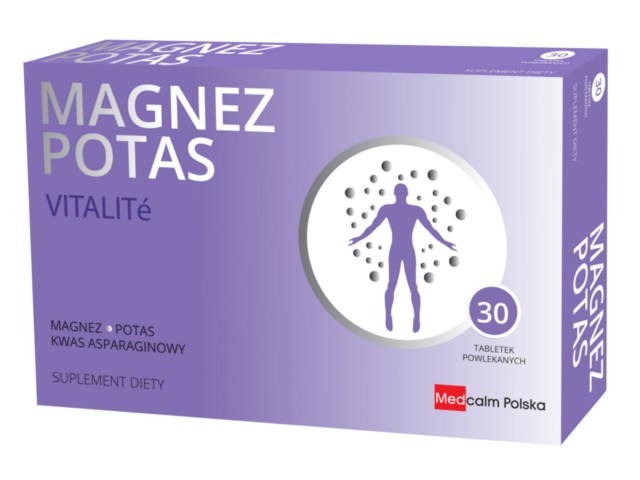 Magnez Potas Vitalite interakcje ulotka tabletki powlekane  30 tabl. | 1 blist.po 30 szt.