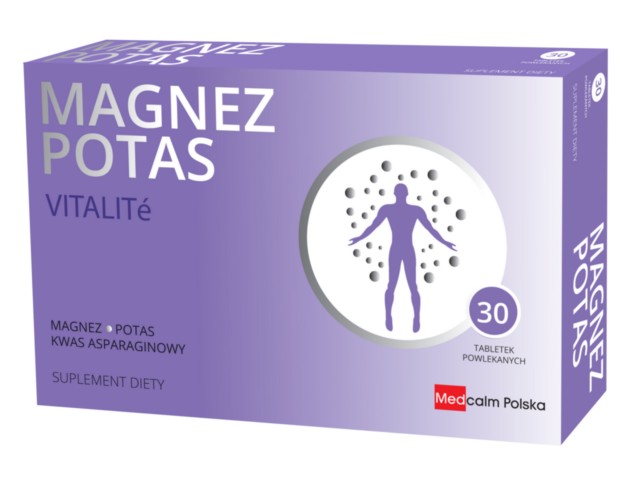 Magnez Potas Vitalite interakcje ulotka tabletki powlekane - 30 tabl. (1 blist. po 30 tabl.)