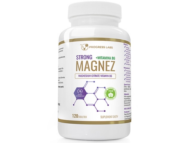 Magnez Strong + Witamina B6 interakcje ulotka tabletki - 120 tabl.