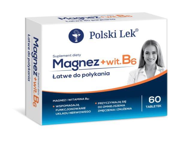 Magnez + Wit. B6 interakcje ulotka tabletki  60 tabl.