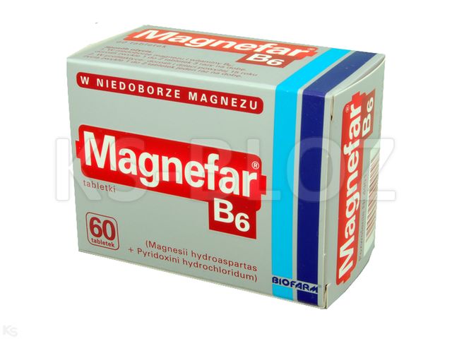 Magnez + Witamina B6 Biofarm interakcje ulotka tabletki 34mg+5mg 60 tabl. (blist.)