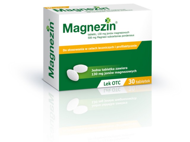 Magnezin interakcje ulotka tabletki 130 mg Mg2+ 30 tabl. | 2 blist.po 15 szt.