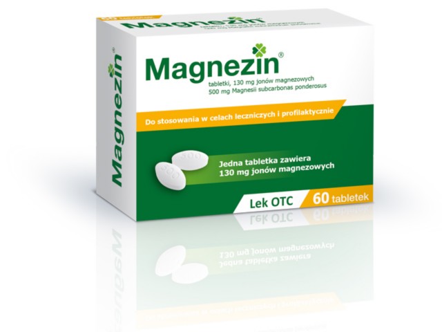 Magnezin interakcje ulotka tabletki 130 mg Mg2+ 60 tabl. (4 blist. po 15 tabl.)