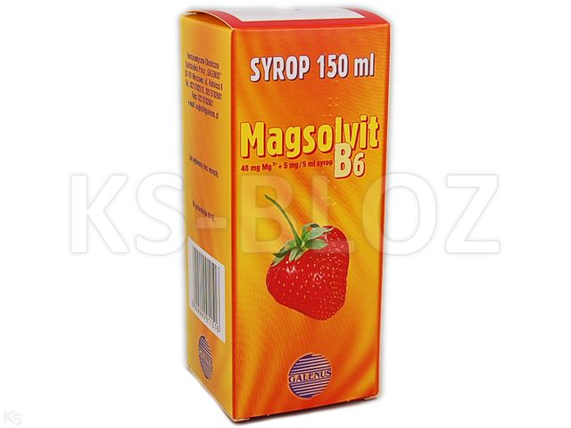 Magsolvit B6 interakcje ulotka syrop (48mg Mg2++5mg)/5ml 150 ml